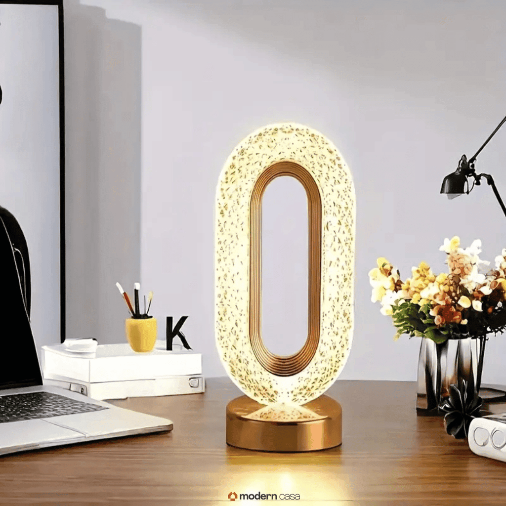 Luminária de LED Cristal Luxo Touch 3 Tons