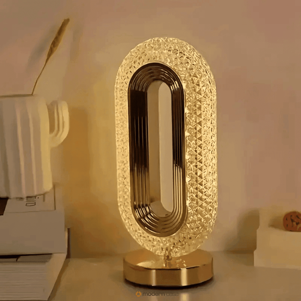 Luminária de LED Cristal Luxo Touch 3 Tons