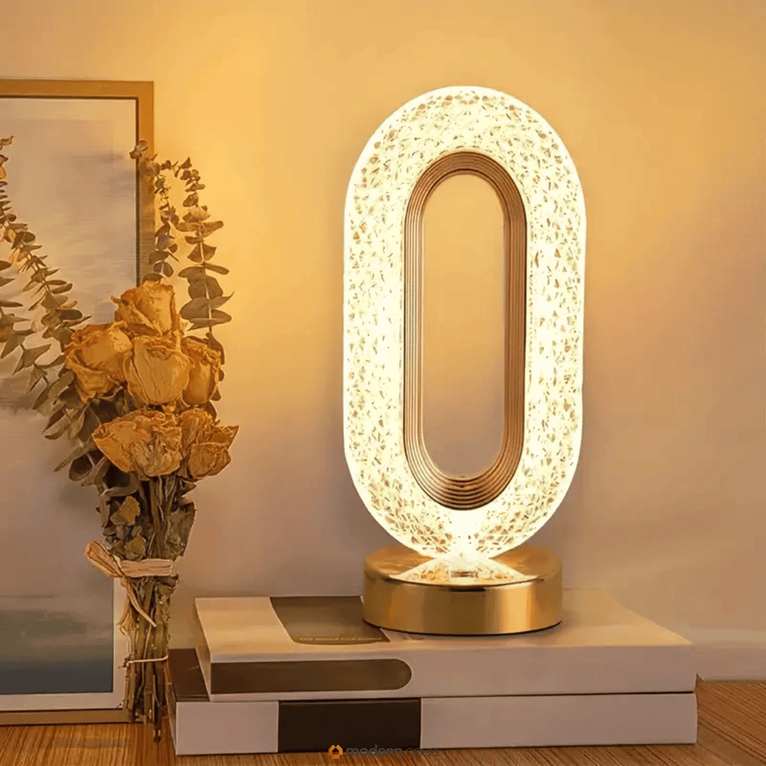 Luminária de LED Cristal Luxo Touch 3 Tons