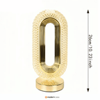 Luminária de LED Cristal Luxo Touch 3 Tons