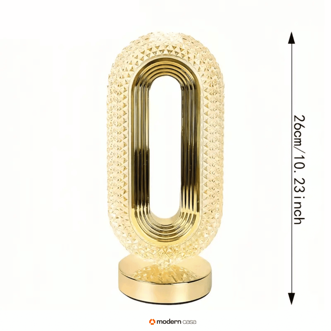 Luminária de LED Cristal Luxo Touch 3 Tons