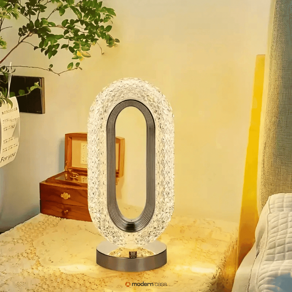 Luminária de LED Cristal Luxo Touch 3 Tons