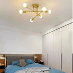 Lustre de Teto Moderno 6 Lâmpadas – Design Geométrico
