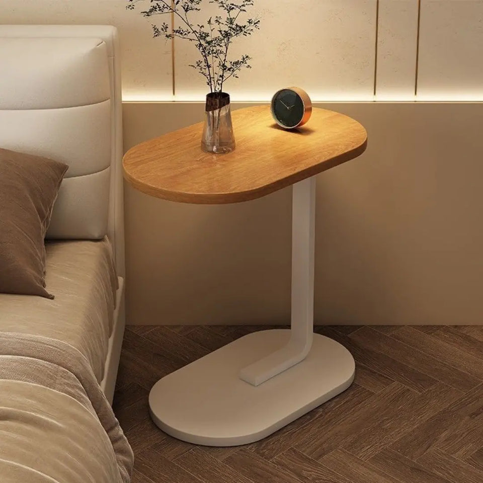Mesa de Apoio Lateral Portátil em Ferro e MDF