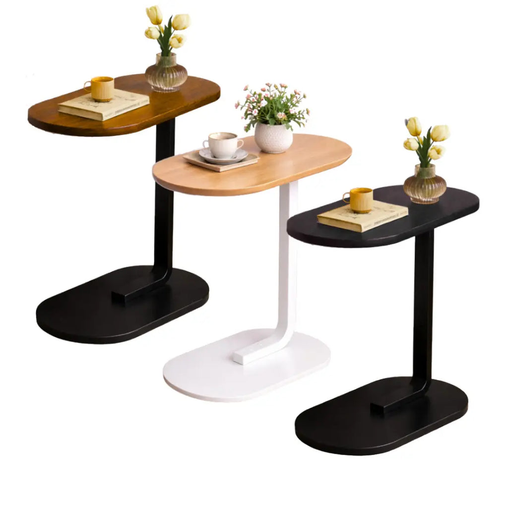 Mesa de Apoio Lateral Portátil em Ferro e MDF