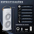Mini Climatizador de Ar Portátil 3 em 1 USB Silencioso