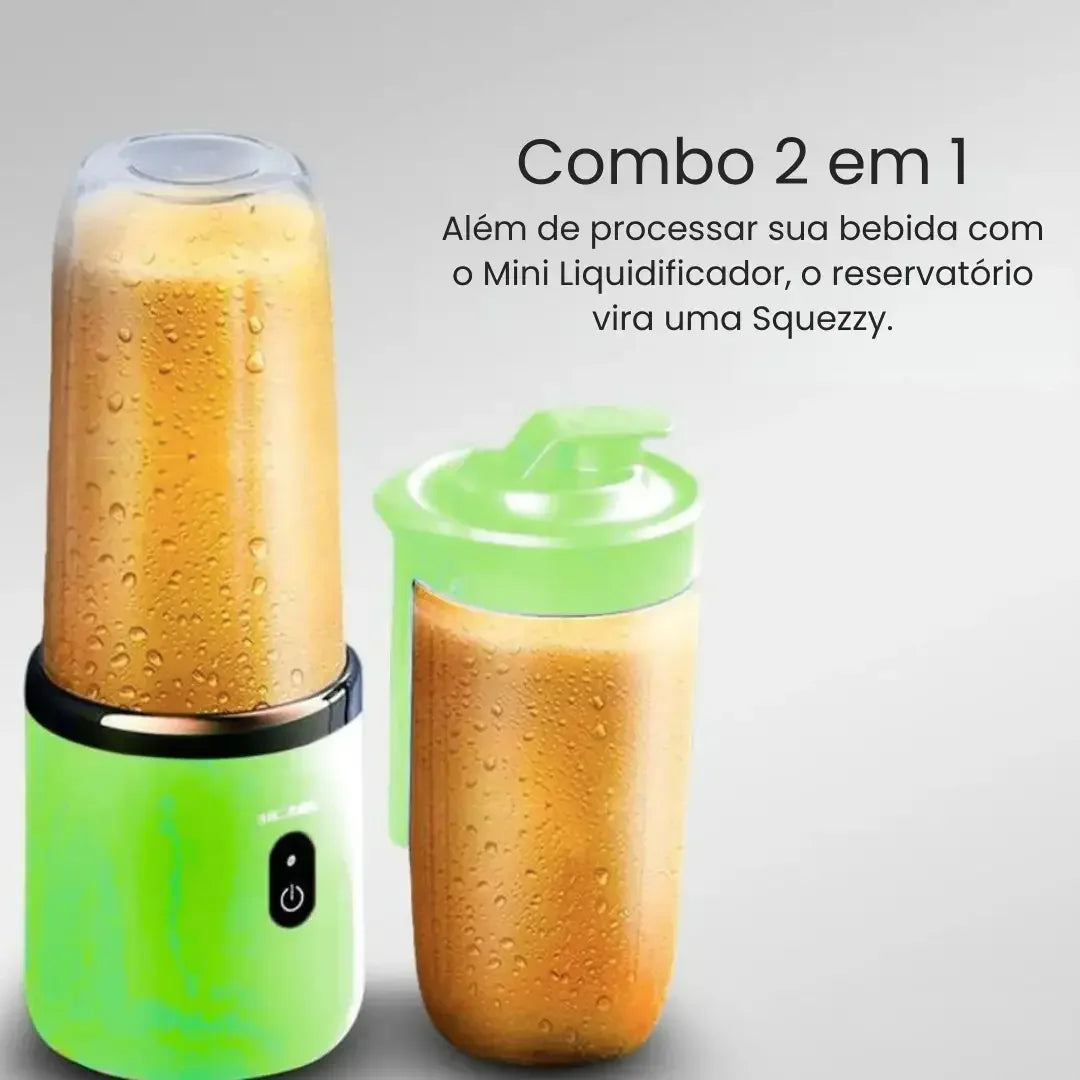 Mini Liquidificador Elétrico Portátil com Copo Extra