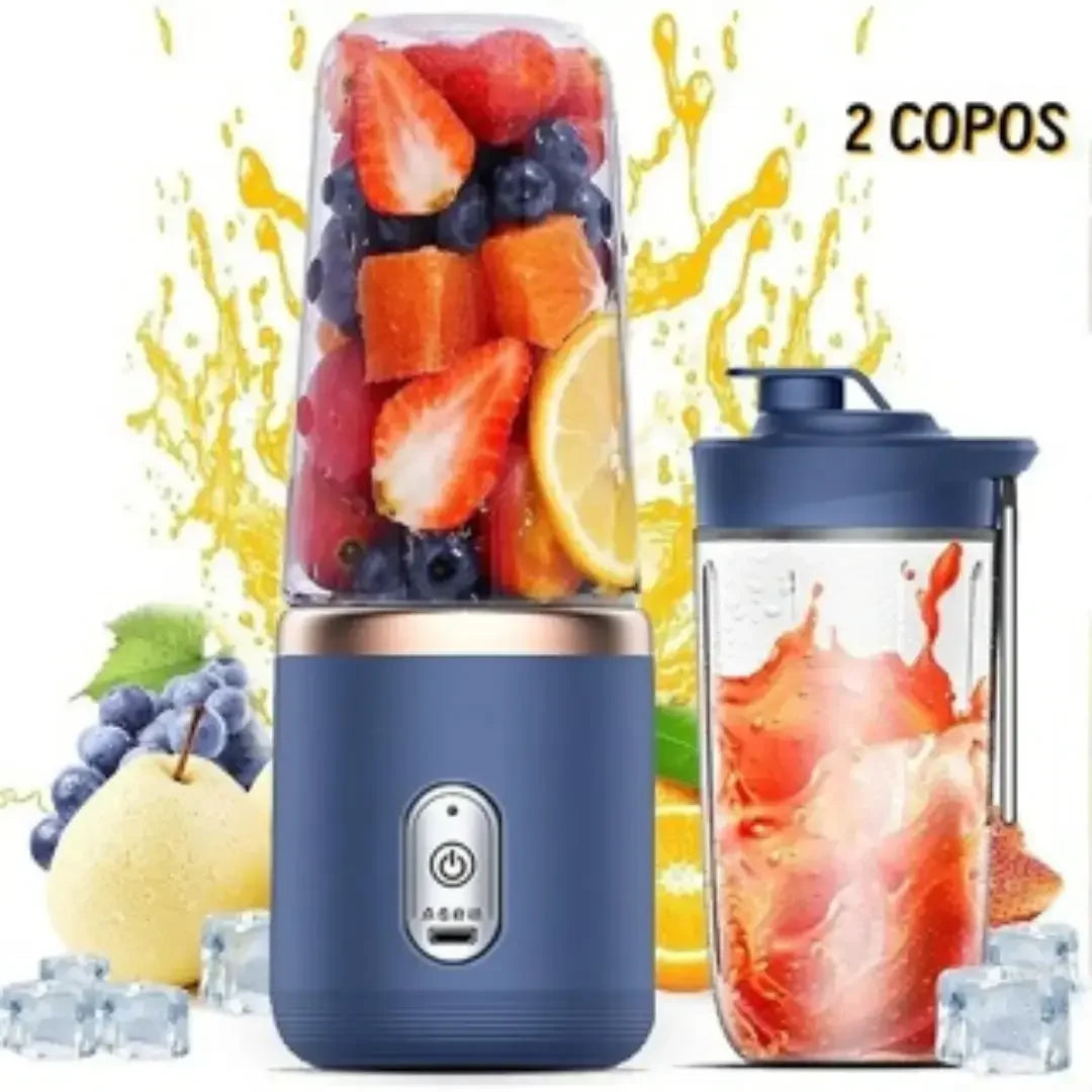 Mini Liquidificador Elétrico Portátil com Copo Extra