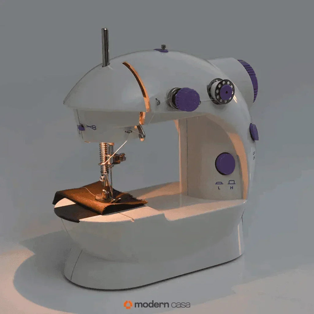 Mini Máquina de Costura Portátil Elétrica com Pedal