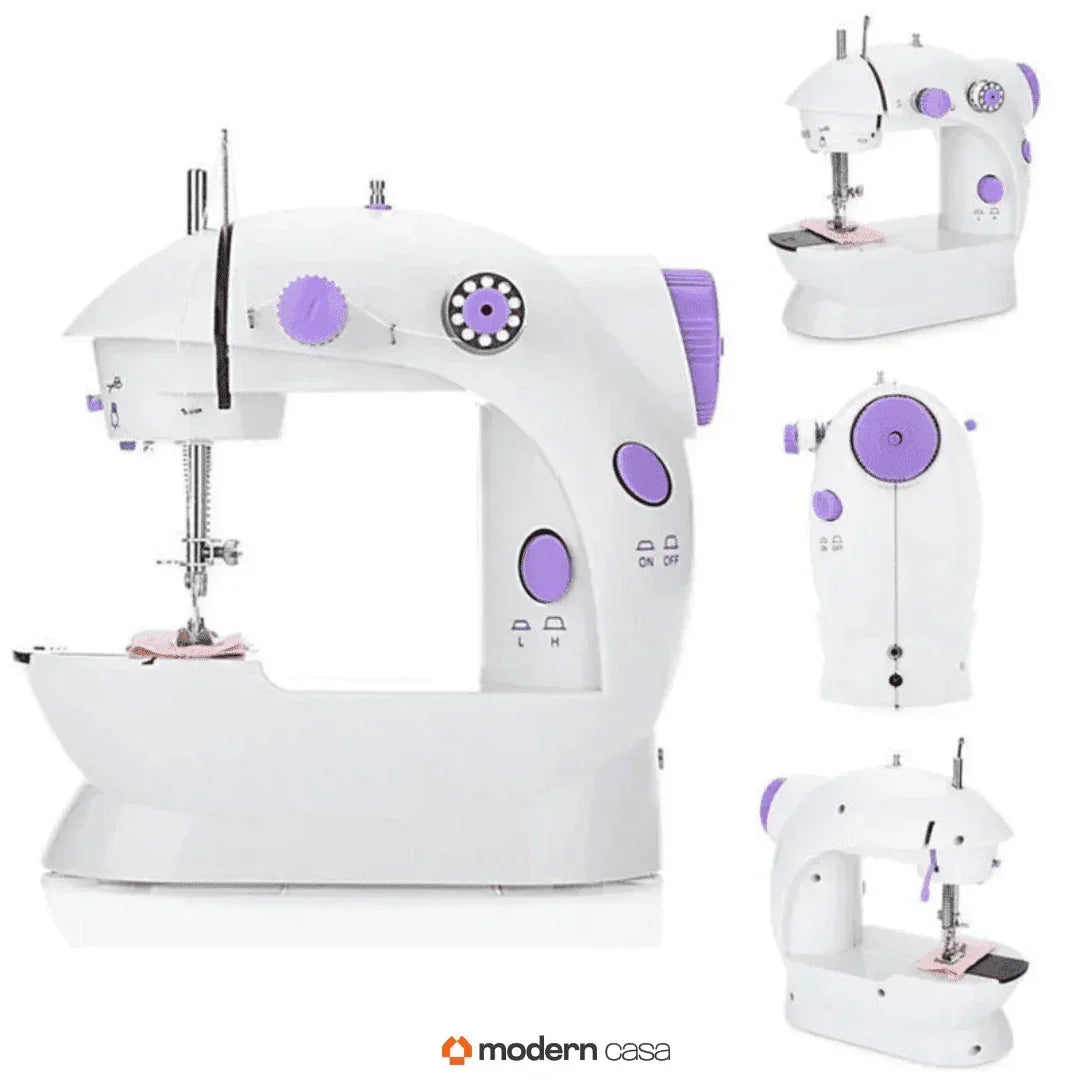 Mini Máquina de Costura Portátil Elétrica com Pedal
