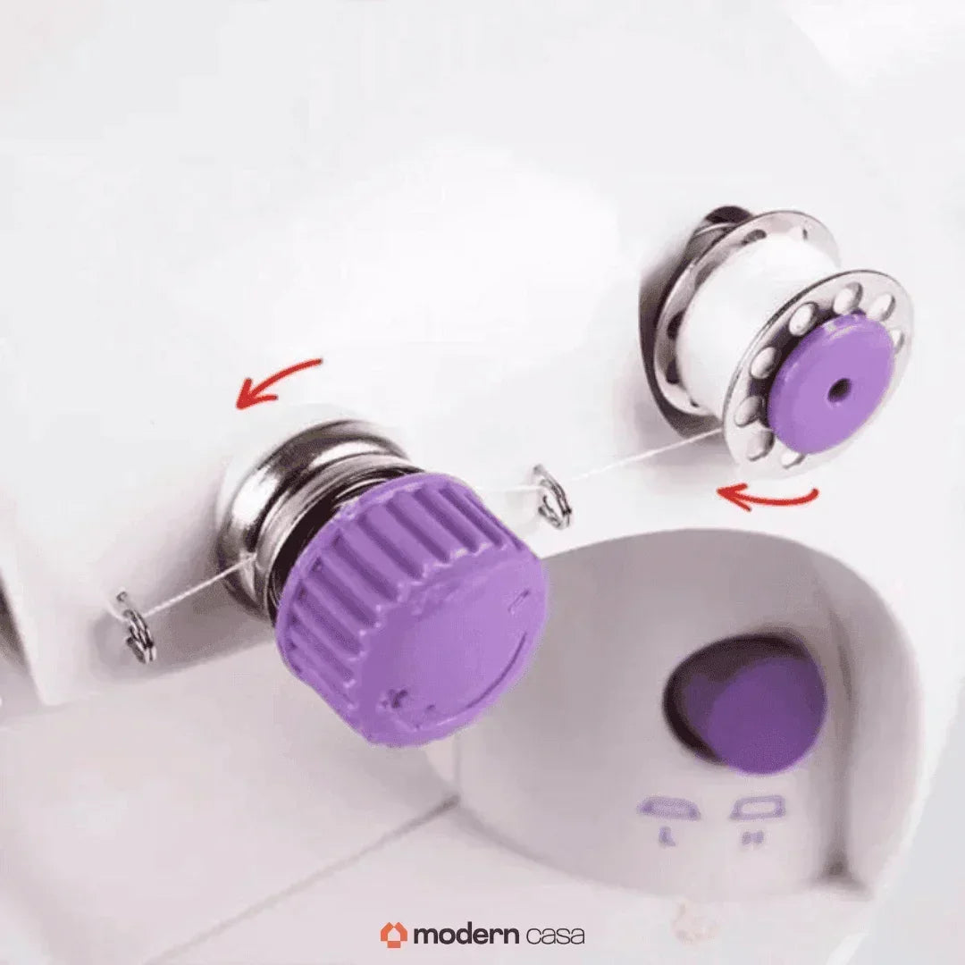Mini Máquina de Costura Portátil Elétrica com Pedal