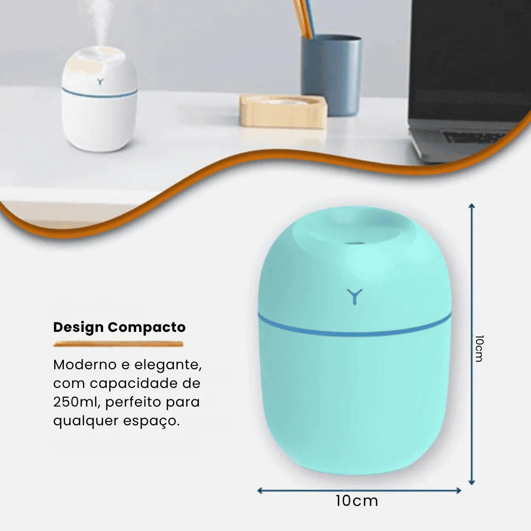 Mini Umidificador e Difusor de Ar Portátil