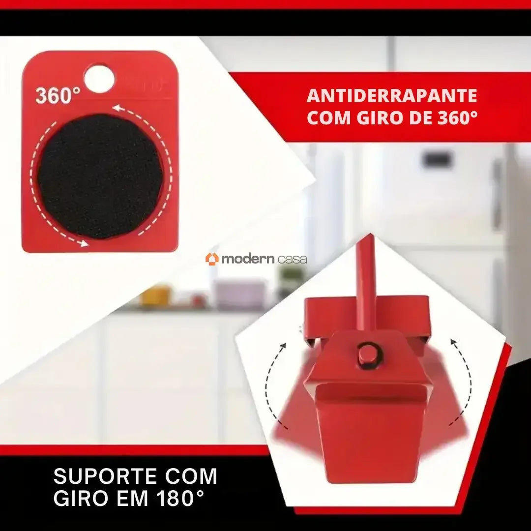 Movedor e Levantador de Móveis – Kit 5 Peças