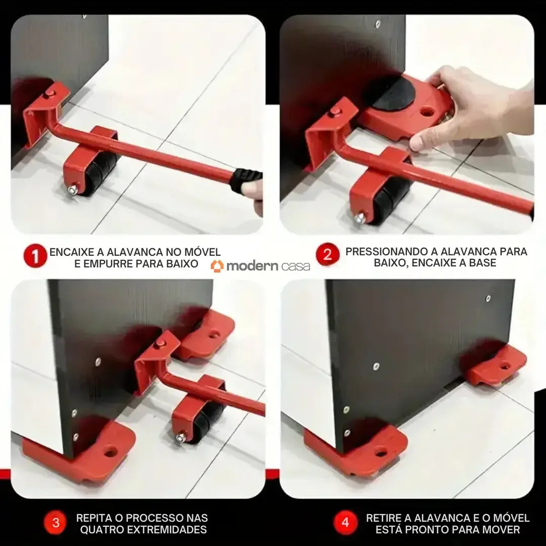 Movedor e Levantador de Móveis – Kit 5 Peças