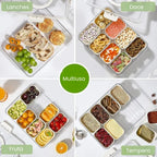 Organizador Hermético Em Acrílico com 8 Divisórias – para Frutas, Legumes e Alimentos