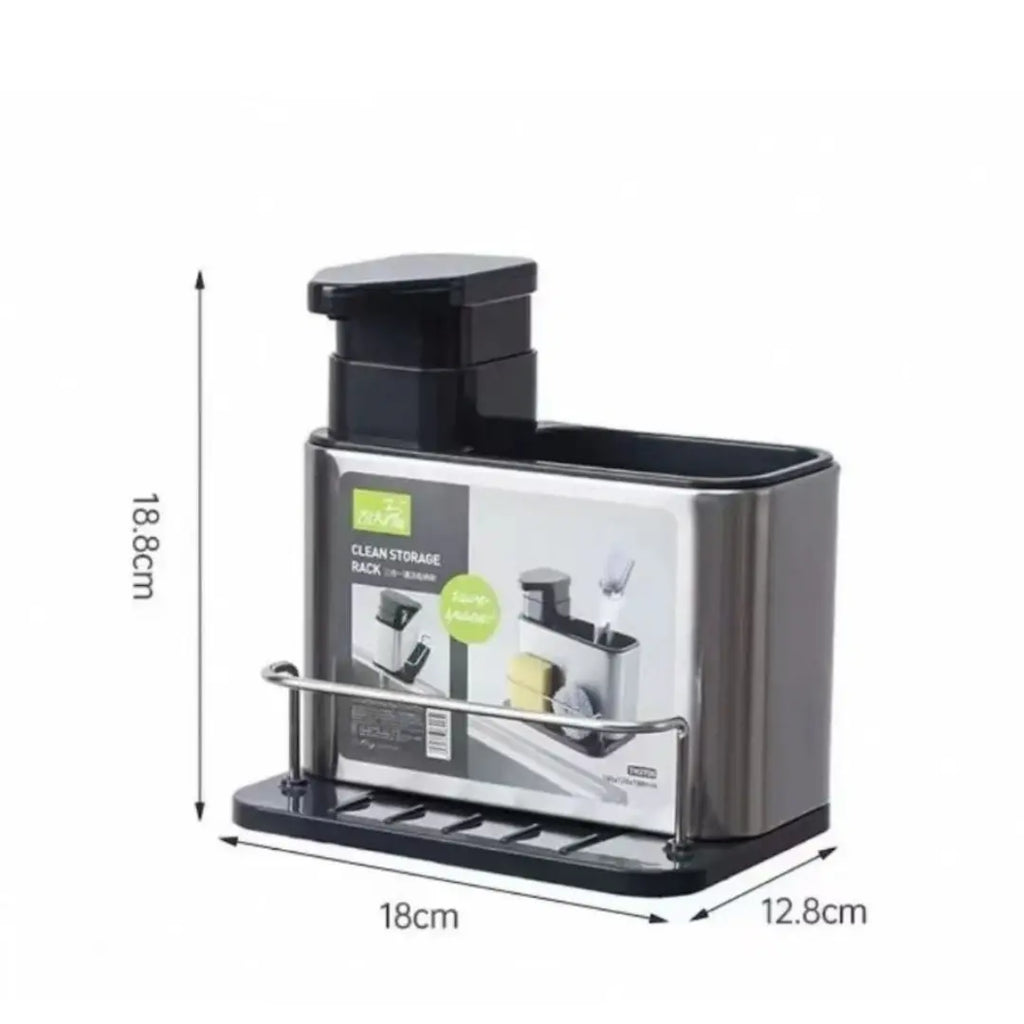 Organizador de Pia 3 em 1 com Dispenser de Detergente