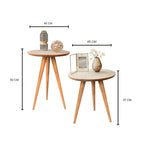 Mesa de Apoio Lateral Redonda Pé Palito Retrô