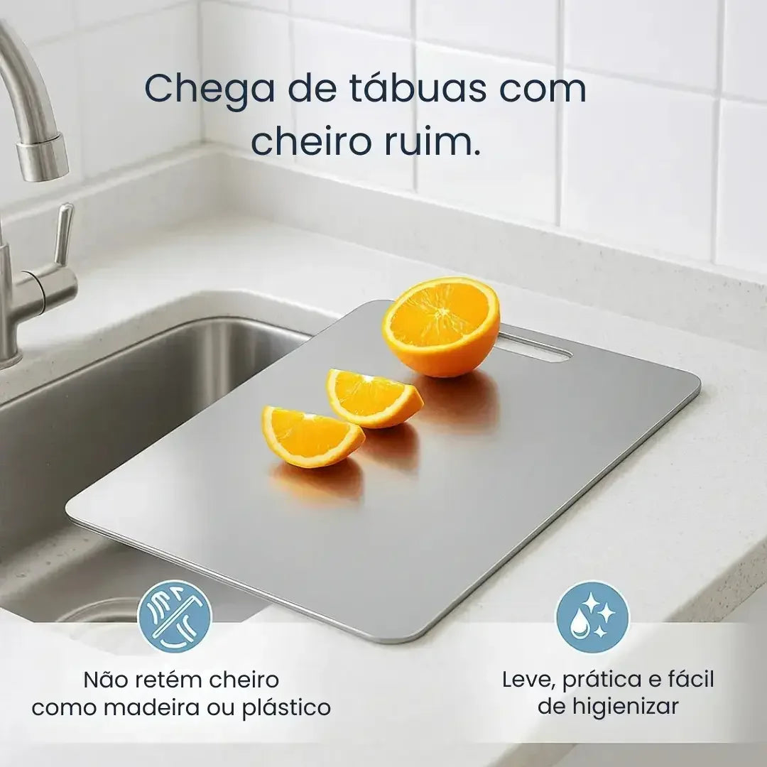 Placa de Corte em Aço Inoxidável 304