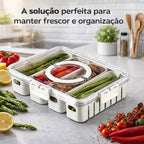 Pote Hermético Organizador com 4 Divisórias