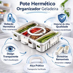 Pote Hermético Organizador com 4 Divisórias