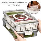 Pote Hermético Organizador com 4 Divisórias