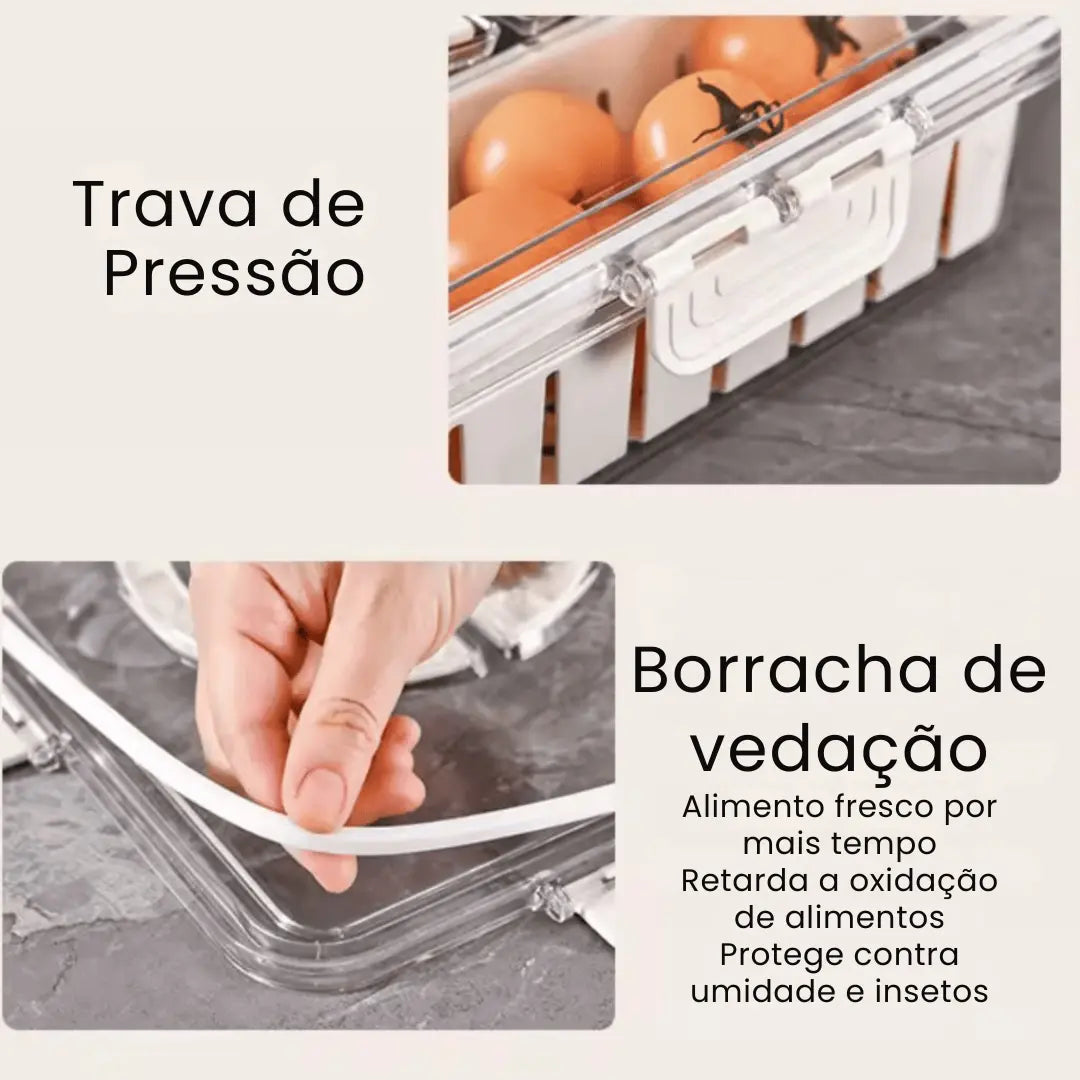 Pote Hermético Organizador com 4 Divisórias