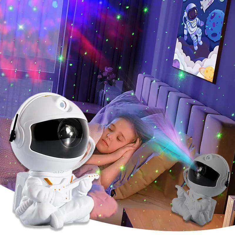 Luminária Astronauta Projetor de Galáxia Led