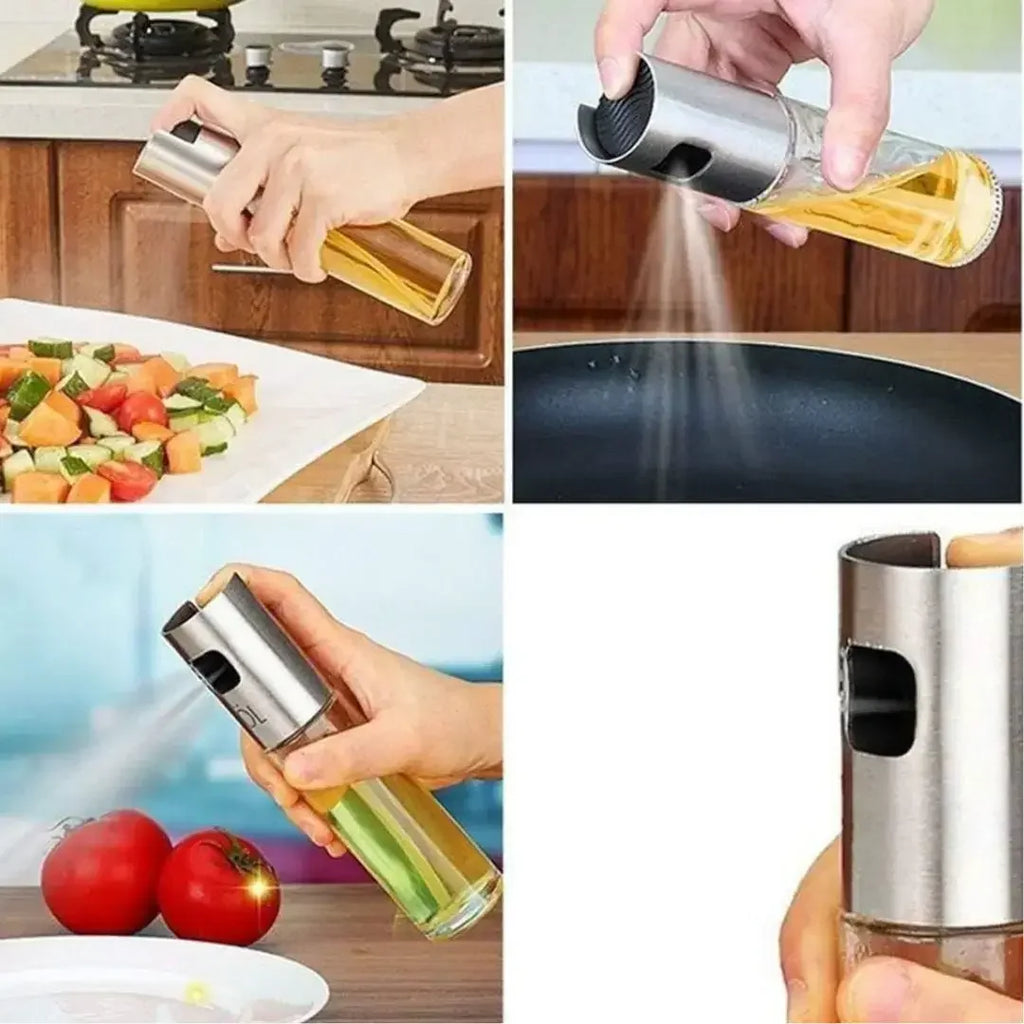 Pulverizador Spray para Óleo e Azeite 100ml de Vidro – Controle Preciso e Alimentação Mais Saudável