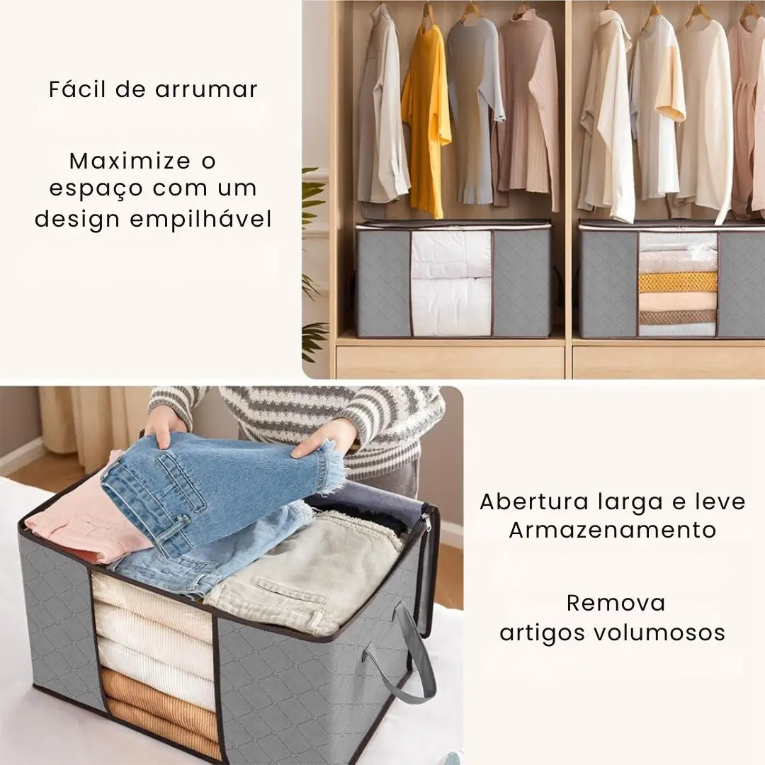 Saco Organizador para Cobertores e Roupas 48L