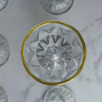 Taças de Vidro com Borda Dourada Diamond Jogo de 6 Peças