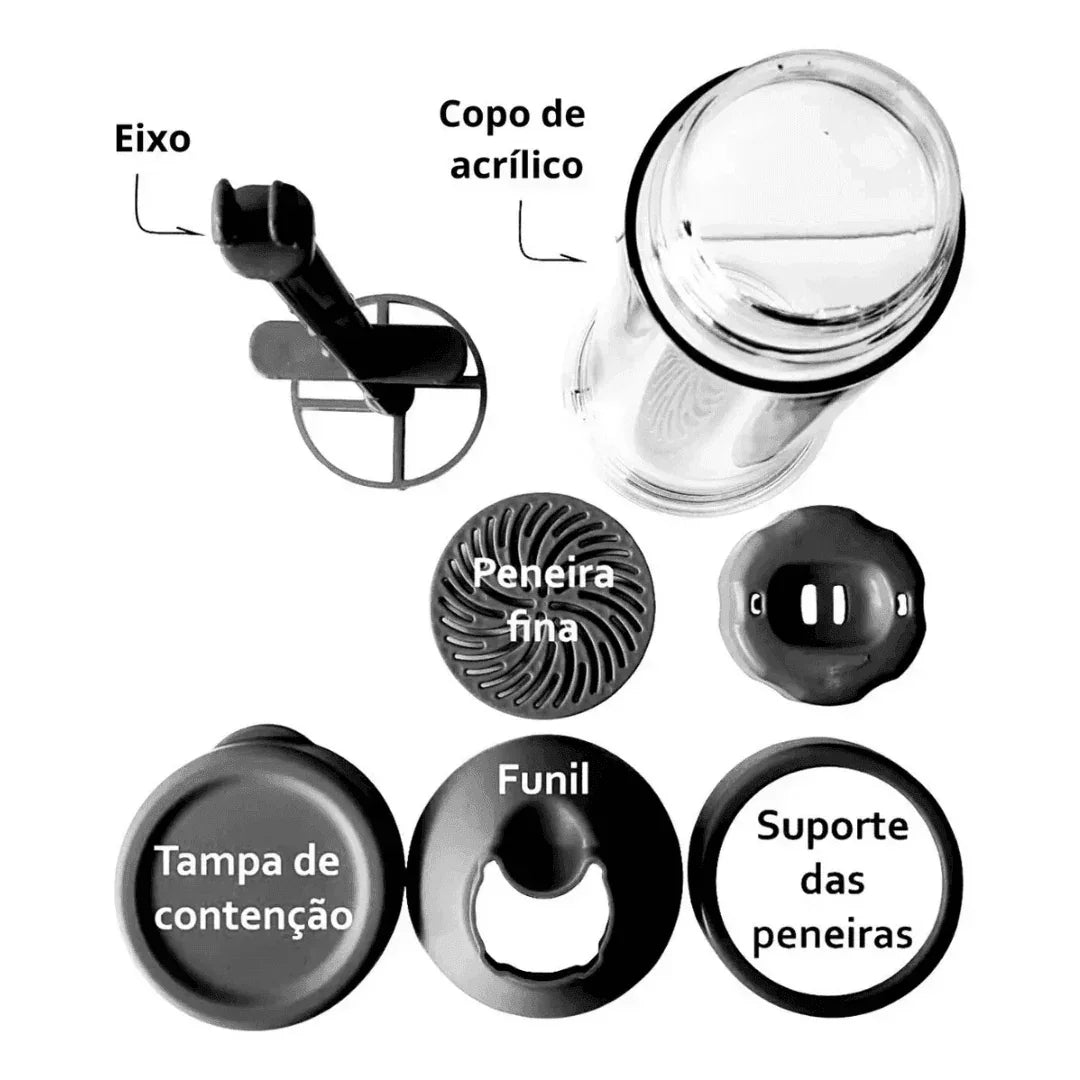 Tapioqueira Portátil com Peneira Dupla