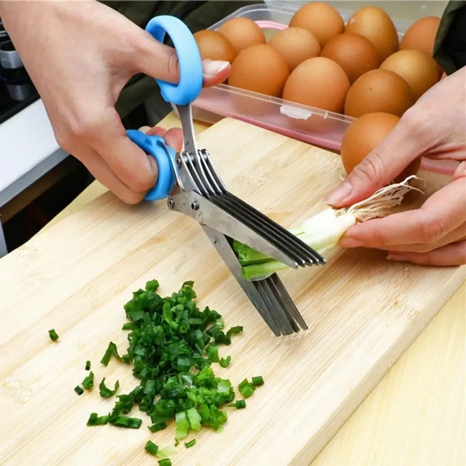 Tesoura de Cozinha 5 Lâminas Inox Multiuso