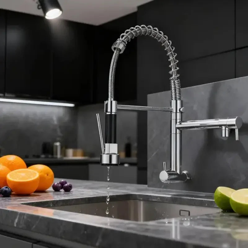 Torneira Gourmet Cozinha Flexível com Ducha Dupla 360°