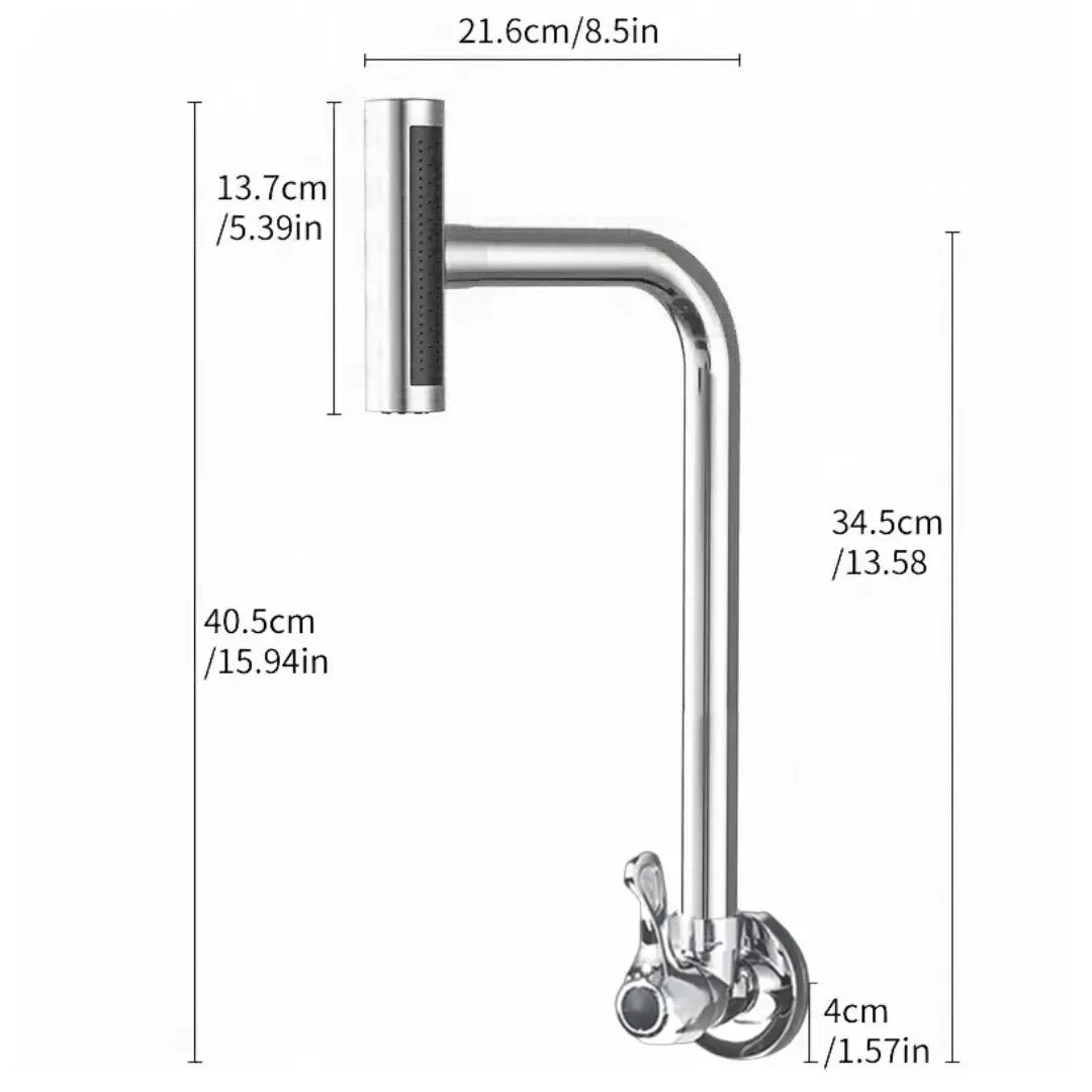 Torneira Soft Inox 4 Jatos Rotativa 360° Cromada