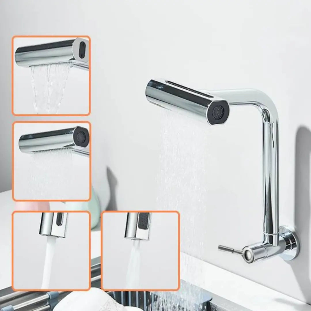 Torneira Soft Inox 4 Jatos Rotativa 360° Cromada