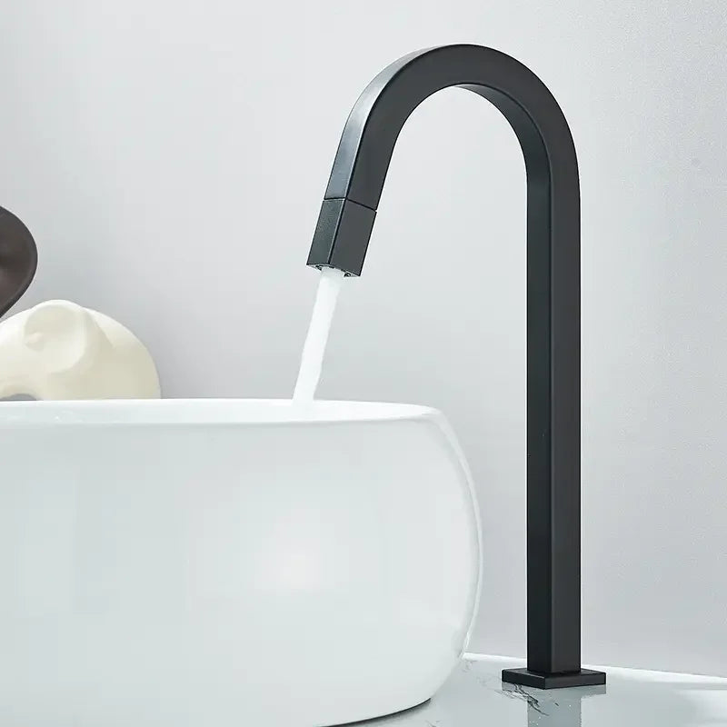Torneira de Banheiro Luxo em Aço Inox Cromado