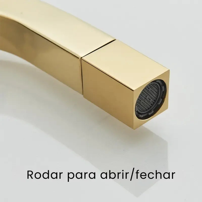 Torneira de Banheiro Luxo em Aço Inox Cromado
